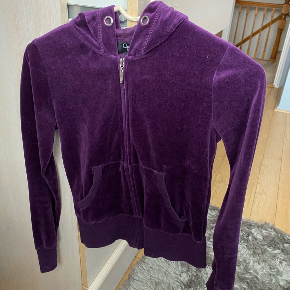 AQUA Velour Zip Hoodie